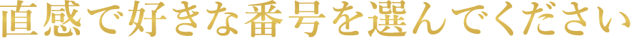 直感で好きな番号を選んでください