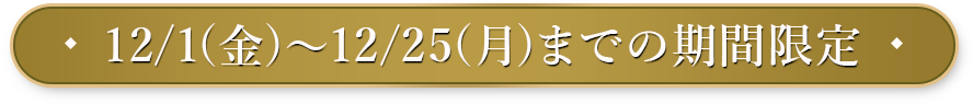 12/1(金)〜12/25(月)までの期間限定