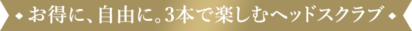お得に、自由に。3本で楽しむヘッドスクラブ