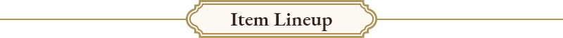 Item Lineup