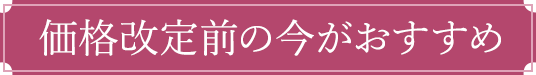 価格改定前の今がおすすめ