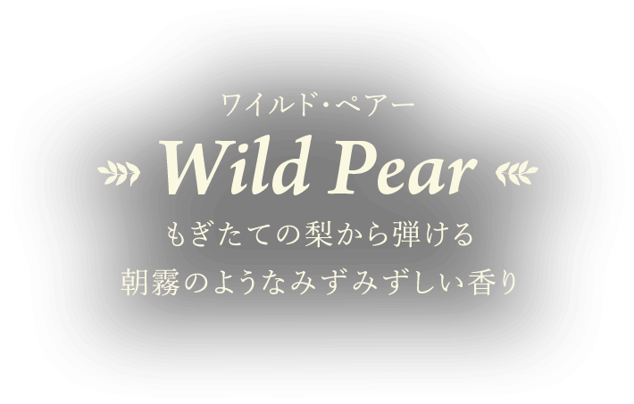 ワイルド・ペアー Wild Pear もぎたての梨から弾ける朝霧のようなみずみずしい香り