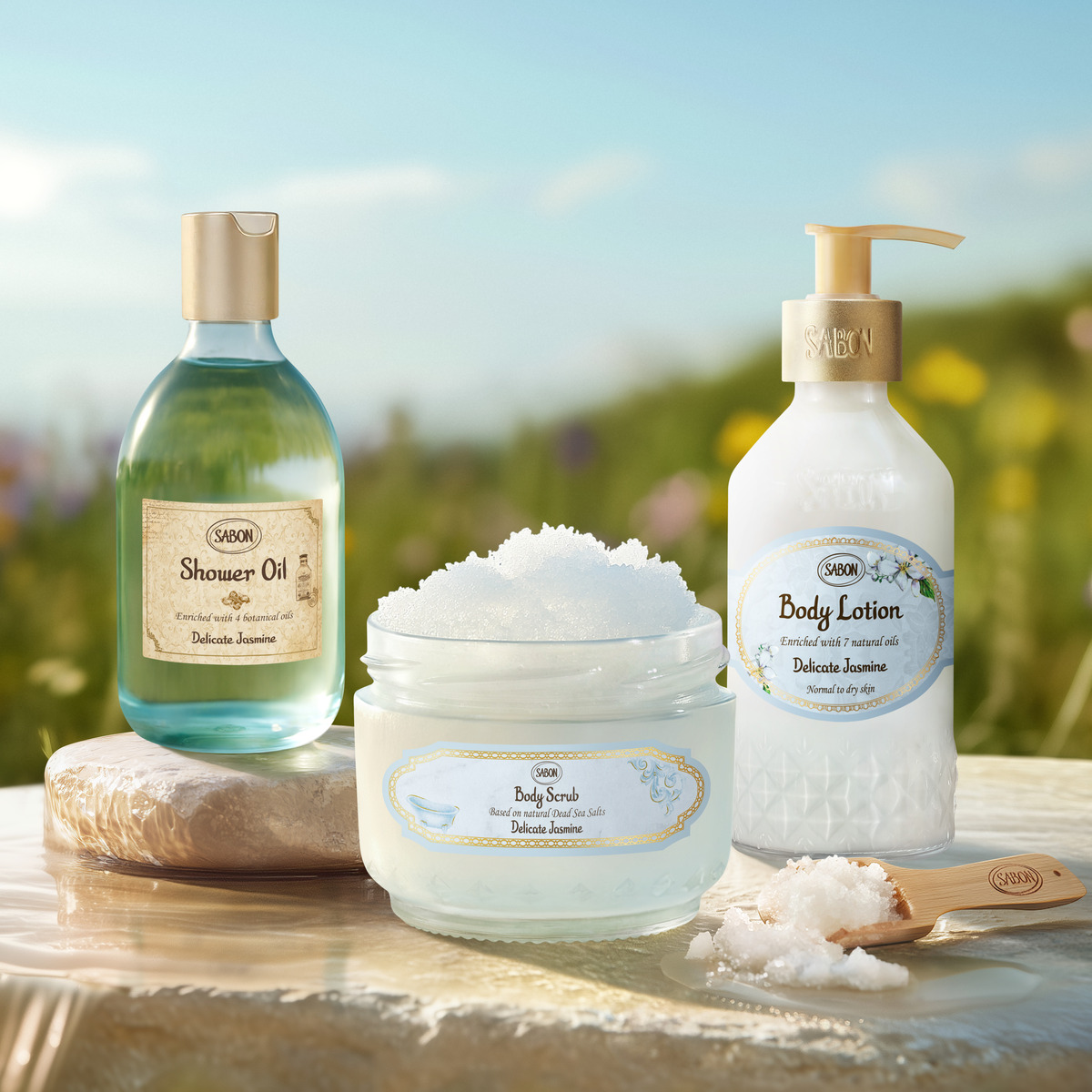 【新品未使用】SABON デリケート・ジャスミン ボディケアセット ボディケア スタートセット (デリケート・ジャスミン)』 | SABON