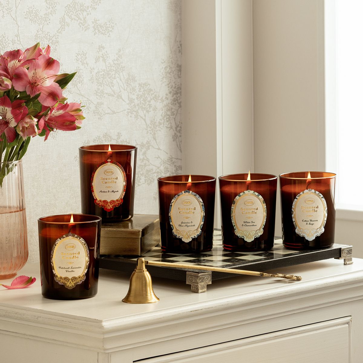 キャンドル コットンフラワー&セージの商品画像