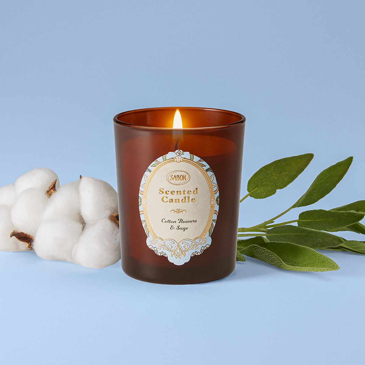 キャンドル コットンフラワー＆セージの商品画像