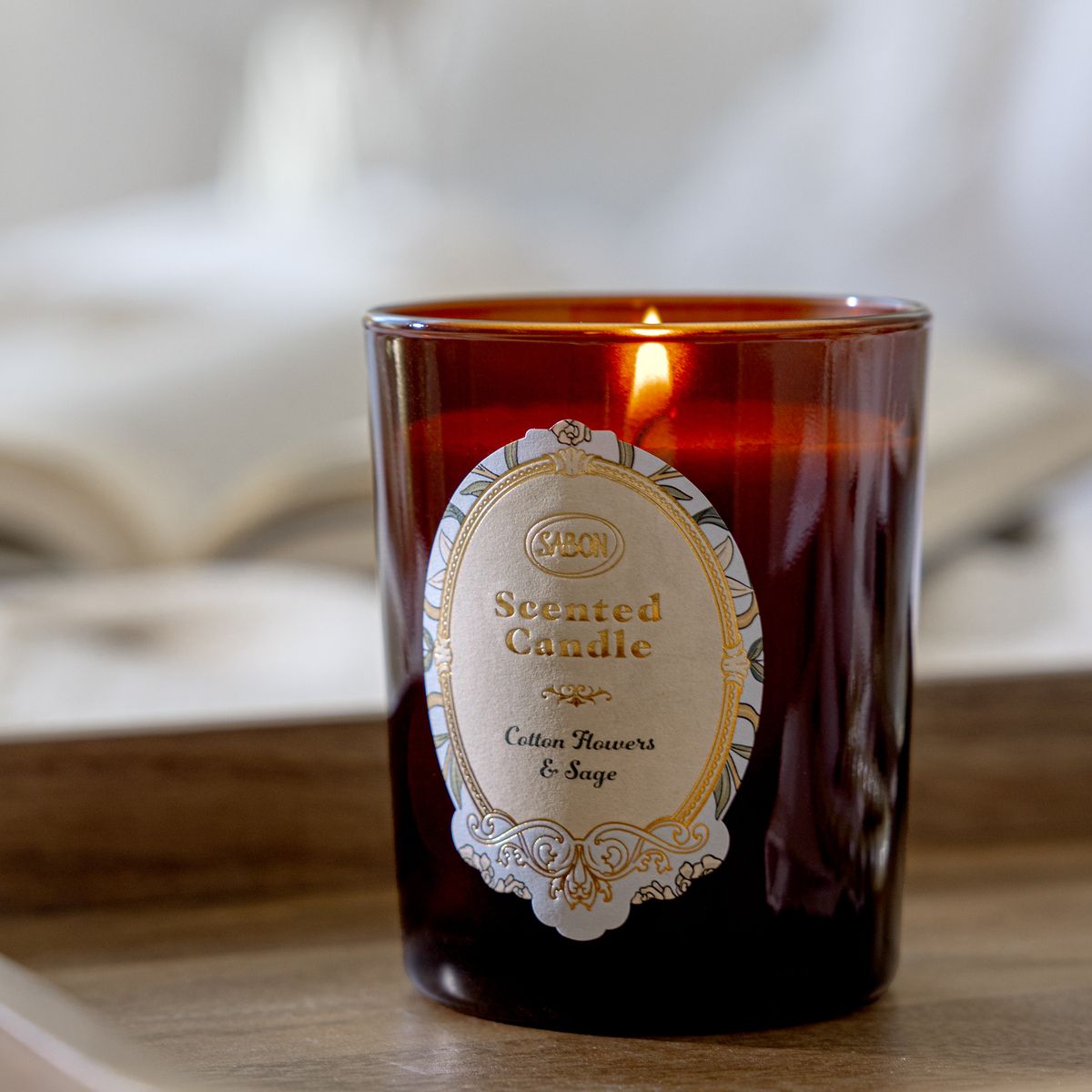 キャンドル コットンフラワー&セージの商品画像