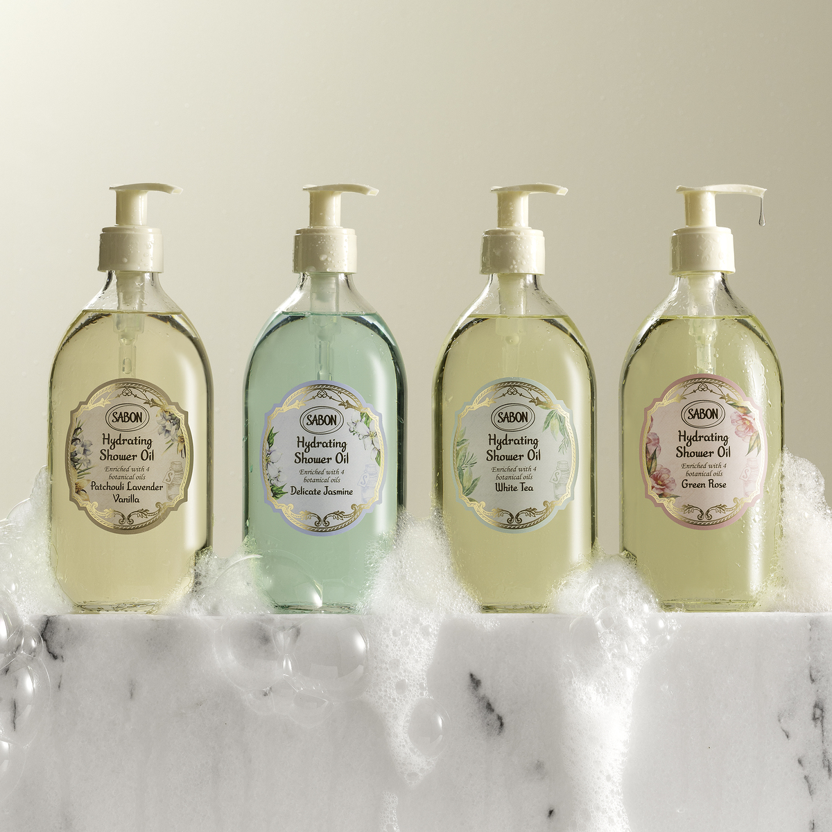 未使用 SABON サボン グリーンローズ ギフトセット シャワーオイル ハイドレイティング シャワーオイル（500mL） (グリーン・ローズ