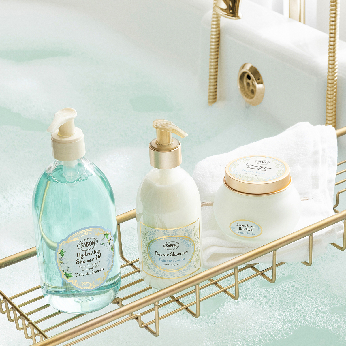 SABON シャワーオイル＆ オードトワレ　デリケート・ジャスミン　２点セット ハイドレイティング シャワーオイル（500mL） (デリケート・ジャスミン
