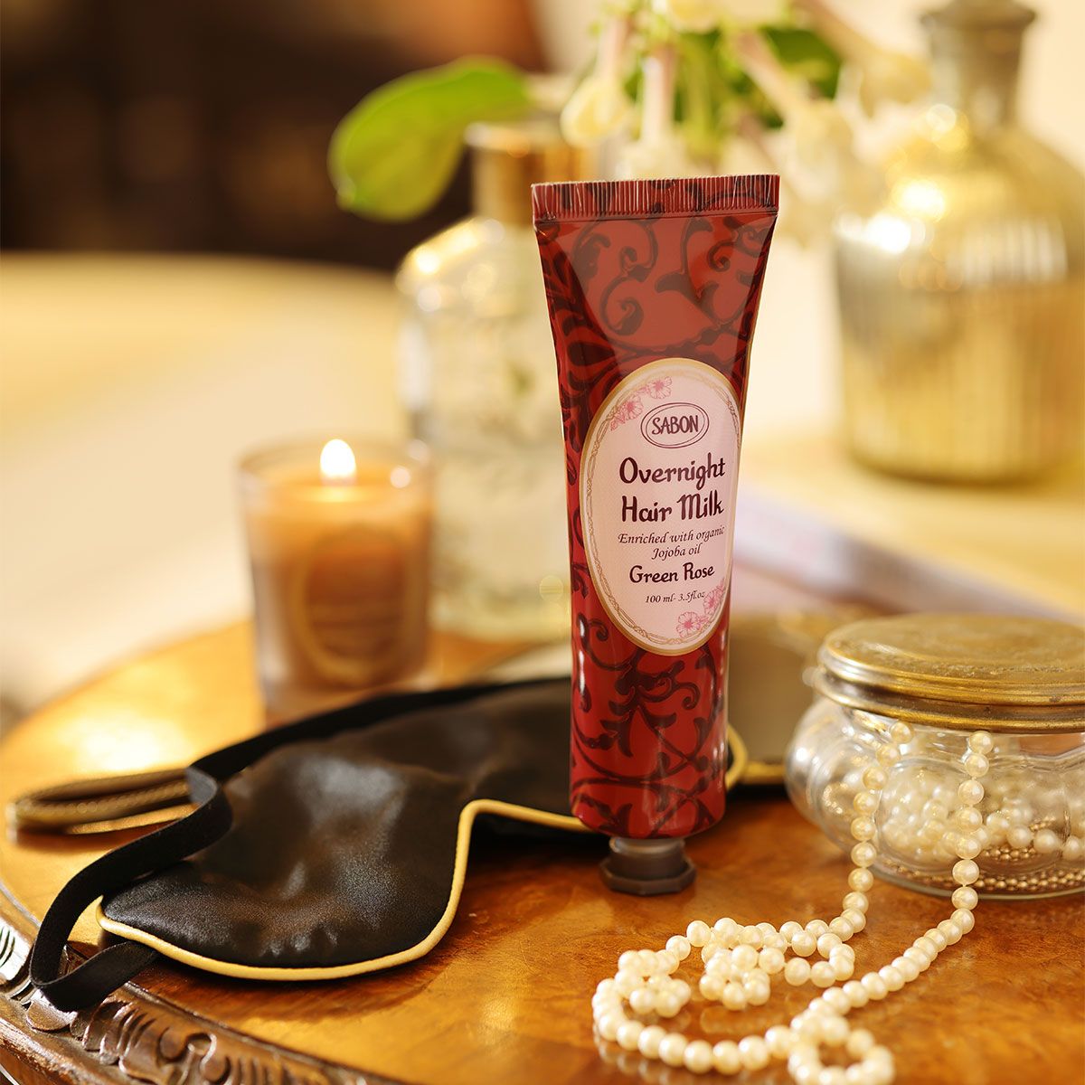 オーバーナイトヘアミルク グリーン・ローズの商品画像