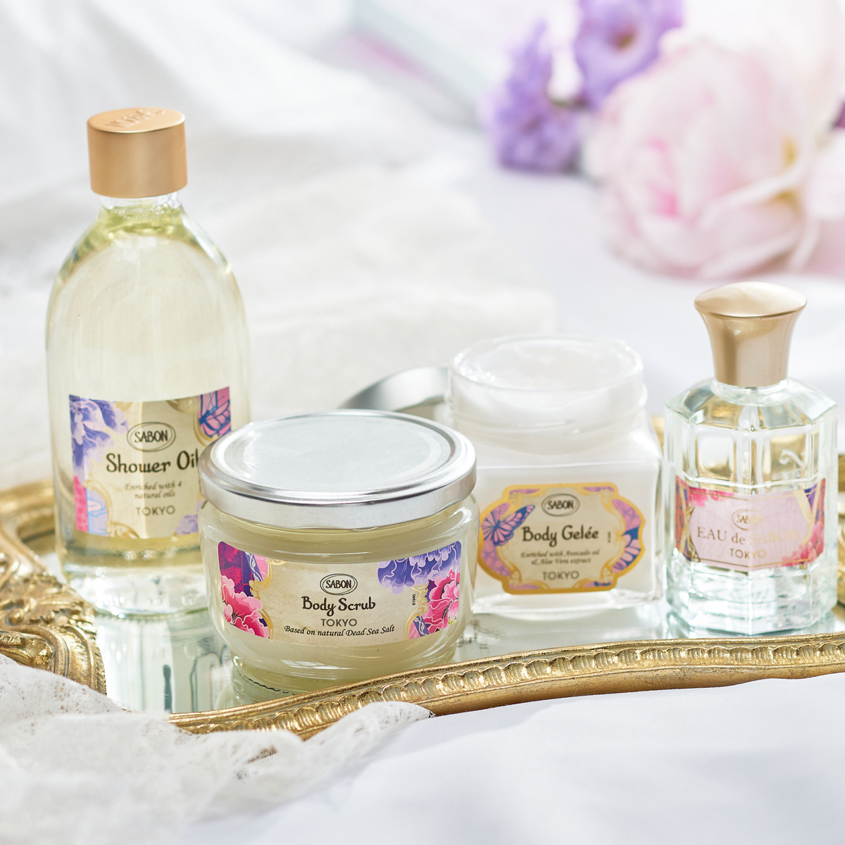 サボン　ボディスクラブ 4コセット　各60g サボン SABON ボディスクラブ 60g 香りが選べる ギフトセット ハート